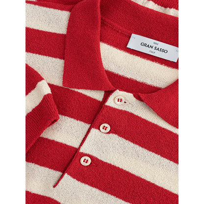 Elegant Cotton Polo Shirt in Vibrant Red