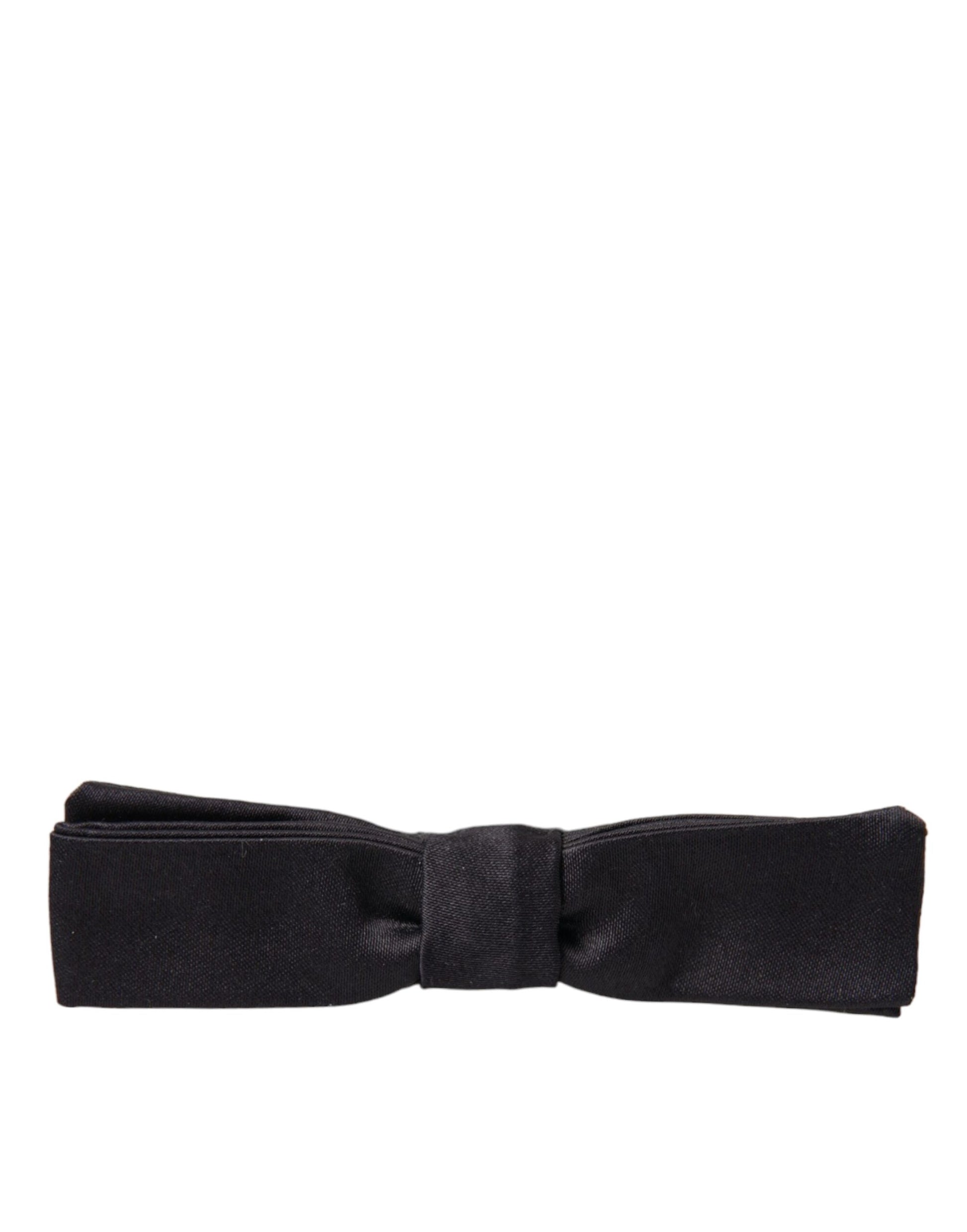 Dark Gray Silk Adjustable Neck Men Bow Tie