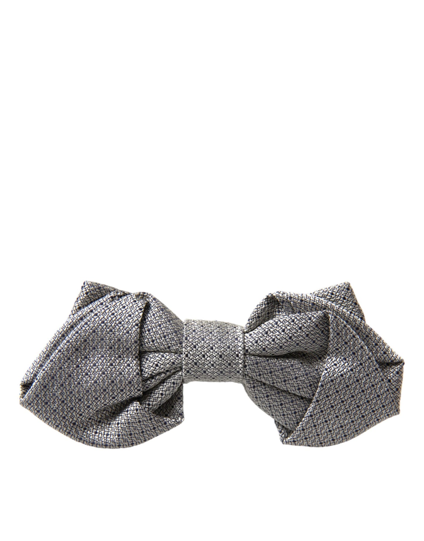 Gray Silk Adjustable Neck Men Bow Tie