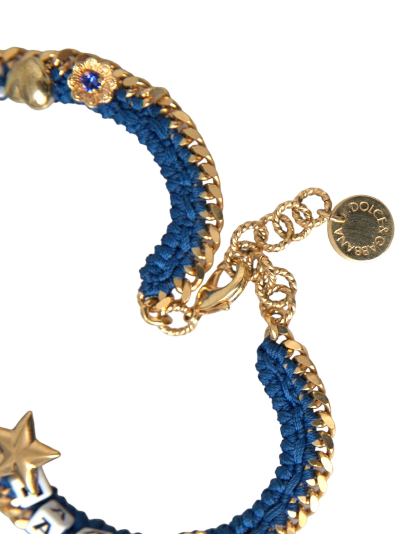 Gold Tone Brass Chain Iam The Star Bracelet