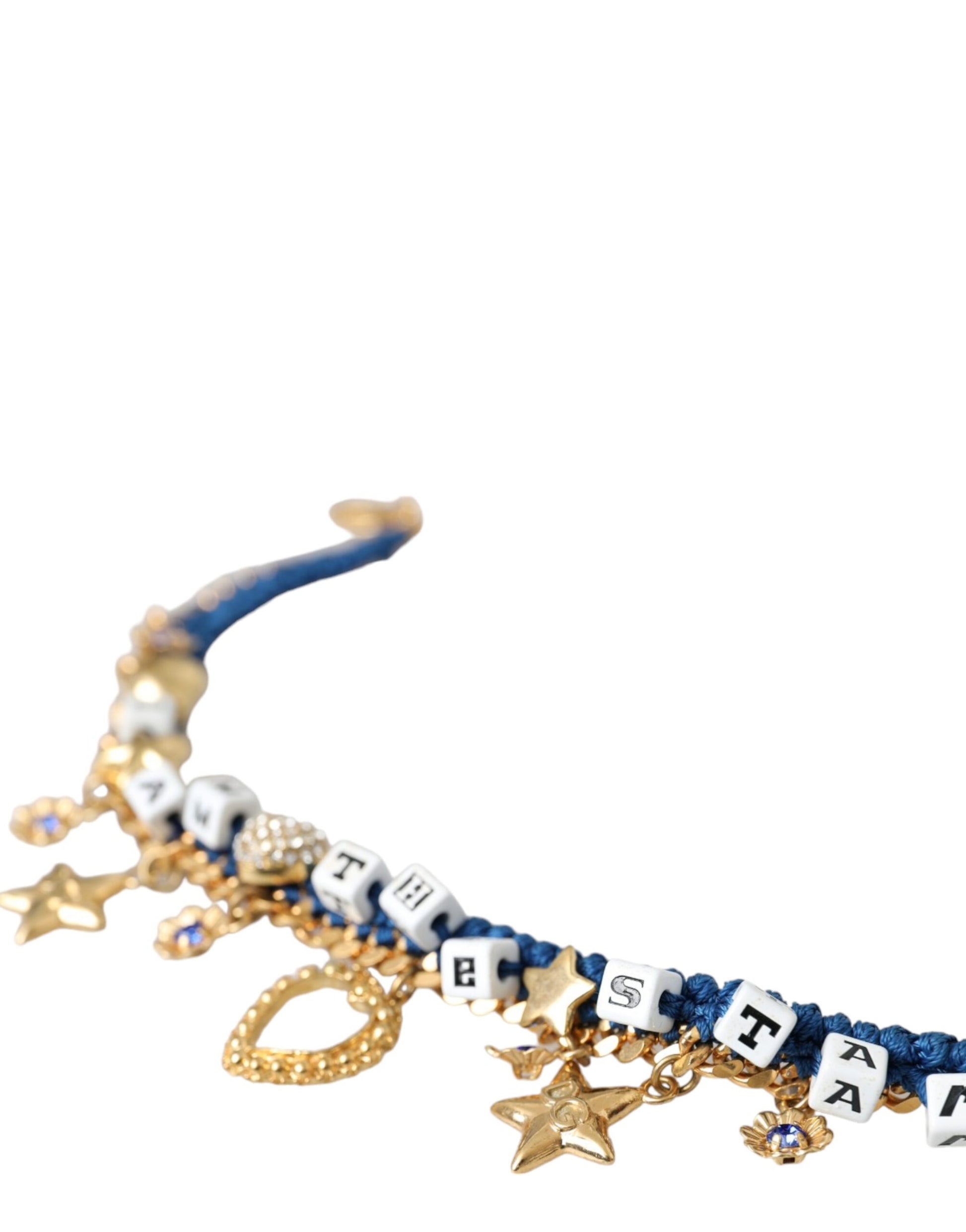 Gold Tone Brass Chain Iam The Star Bracelet