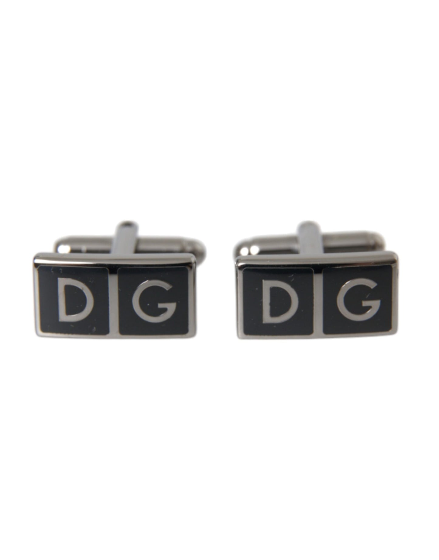 Silver Plated Metal Brass DG Logo Pin Cufflinks