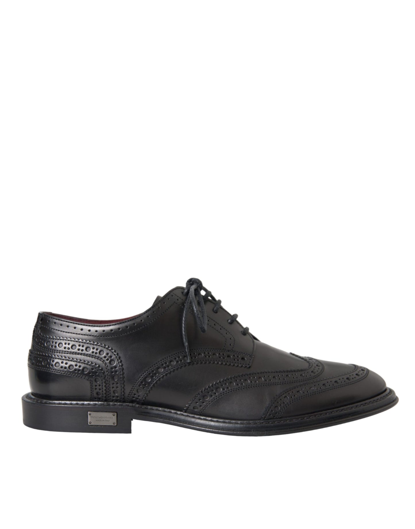 Black Leather Oxford Wingtip Formal Men Shoes