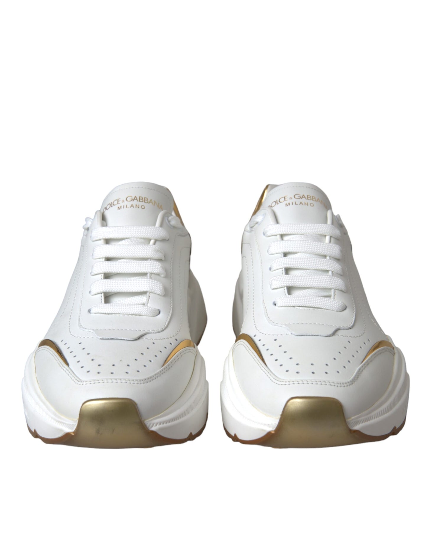 White Gold DAYMASTER Leather Sneakers Shoes