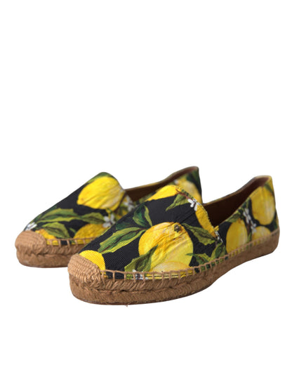 Multicolor Lemon Slip On Espadrilles Shoes