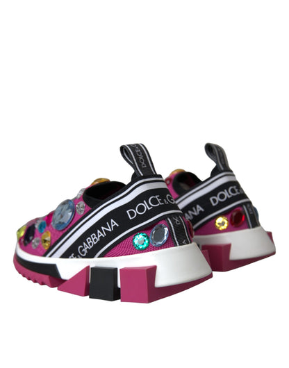 Pink Sorrento Crystals Sneakers Shoes