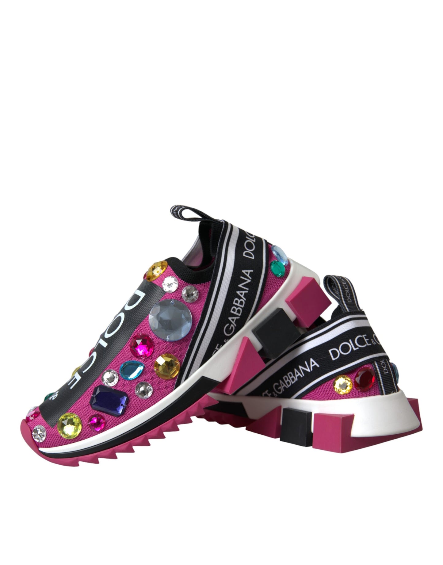 Pink Sorrento Crystals Sneakers Shoes