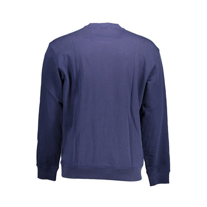 Blue Cotton Men Sweater