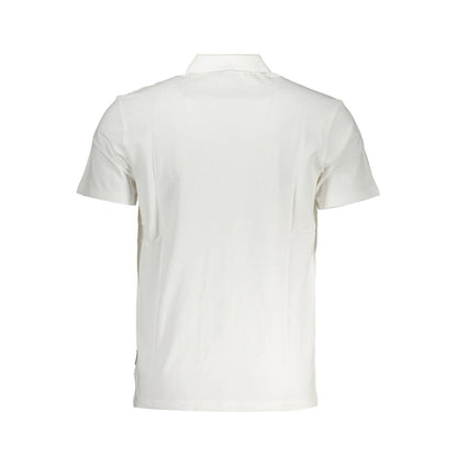 White Cotton Men Polo Shirt