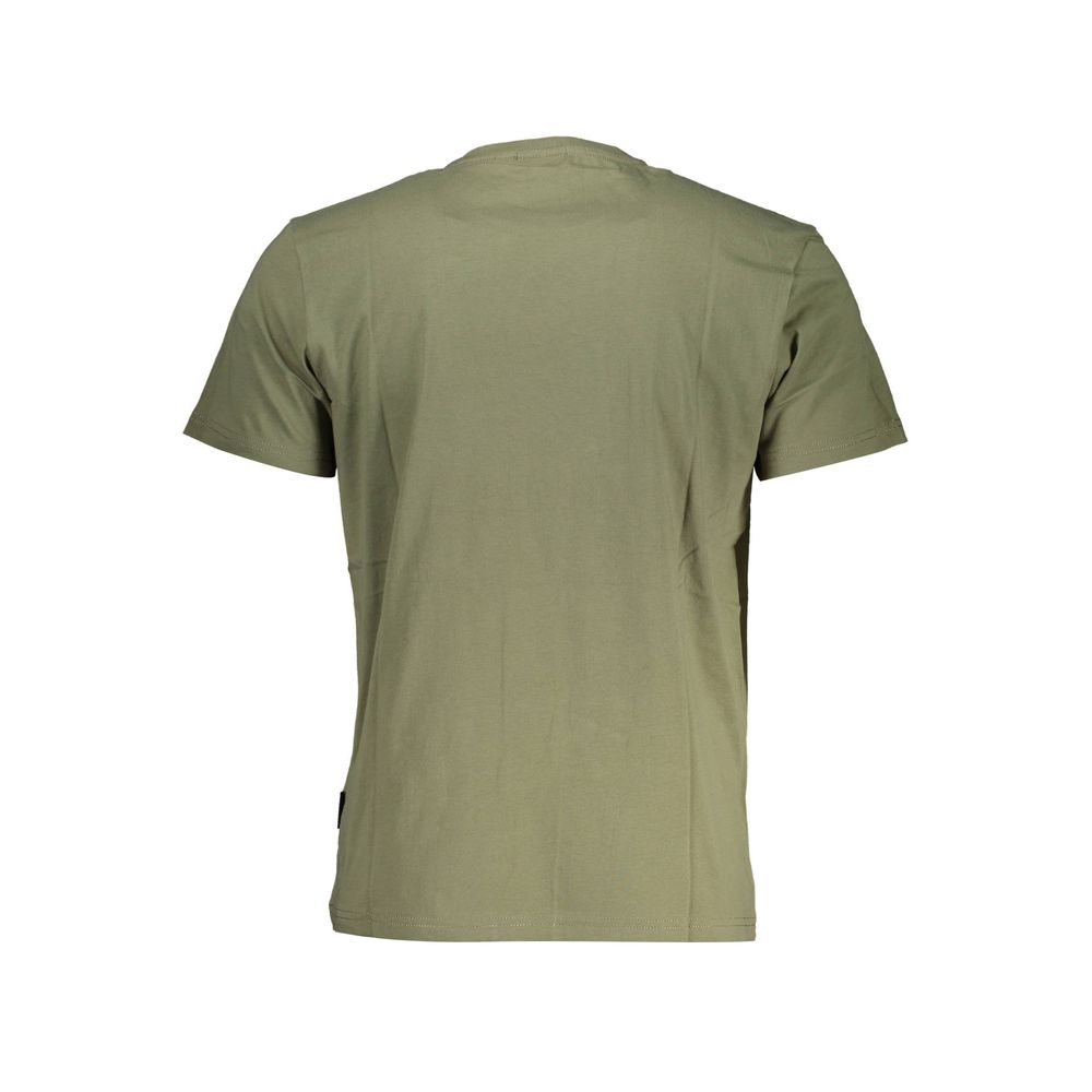 Green Cotton Men T-Shirt