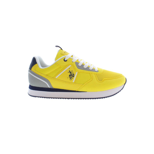 Yellow Polyester Men Sneaker