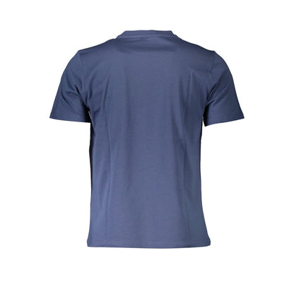 Blue Cotton Men T-Shirt