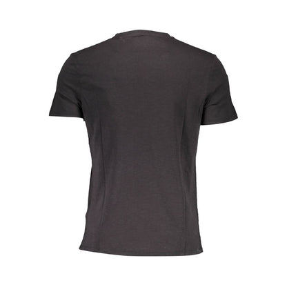 Black Cotton Men T-Shirt