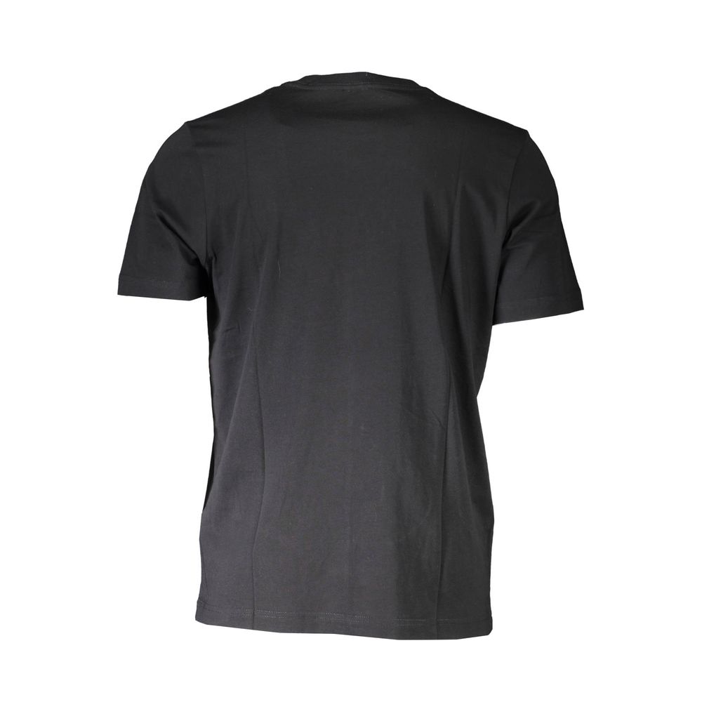 Black Cotton Men T-Shirt