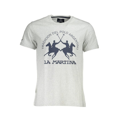 Gray Cotton Men T-Shirt