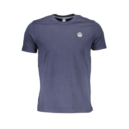 Blue Cotton Men T-Shirt