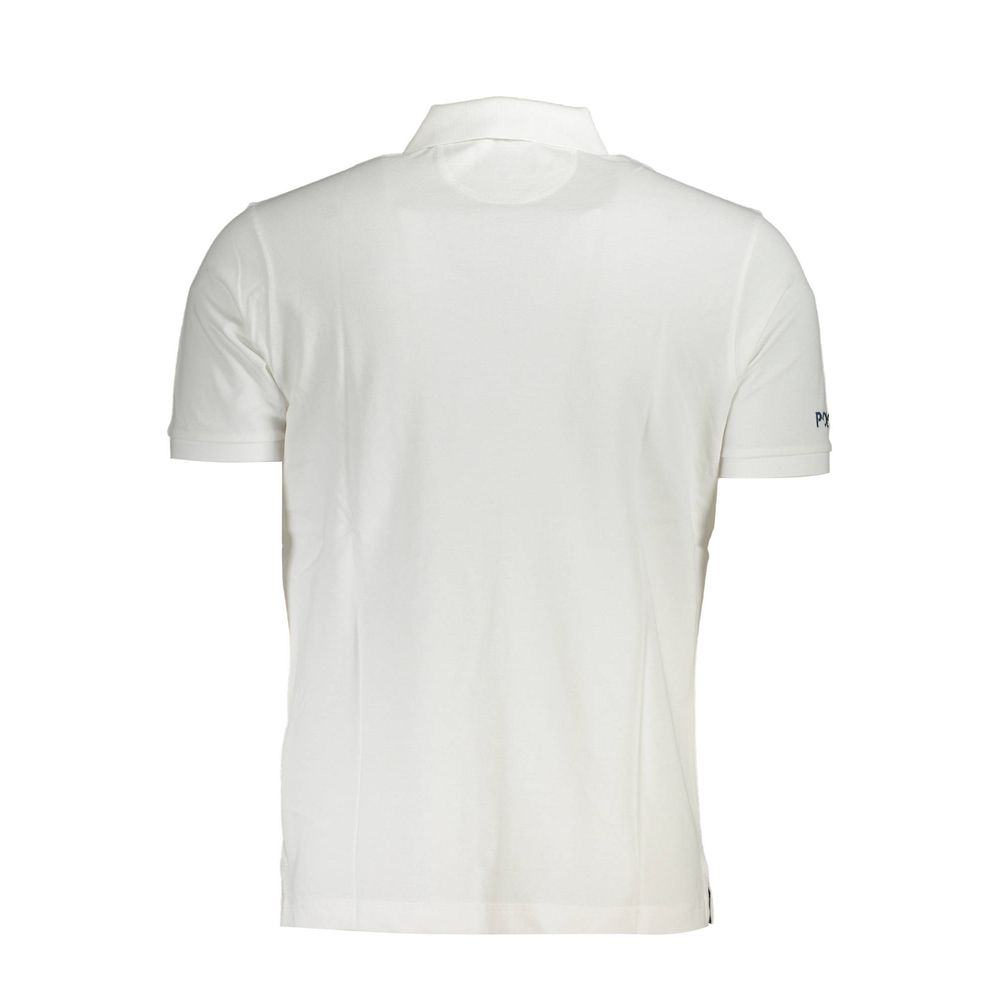 White Cotton Men Polo Shirt