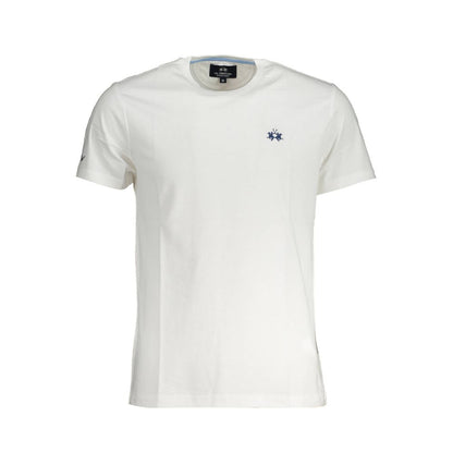 White Cotton Men T-Shirt