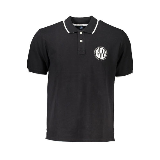 Black Cotton Polo Shirt