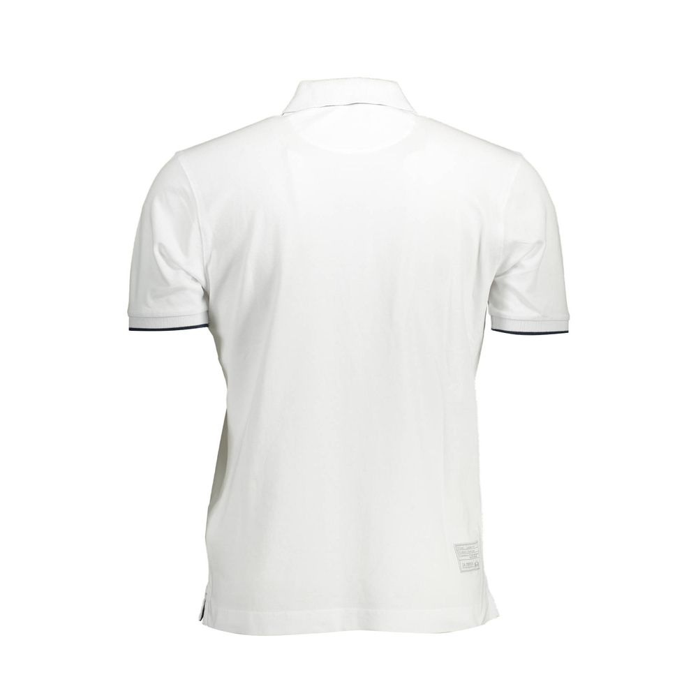 Elegant Short-Sleeved White Polo for Men