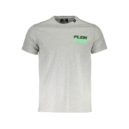 Gray Cotton Men T-Shirt