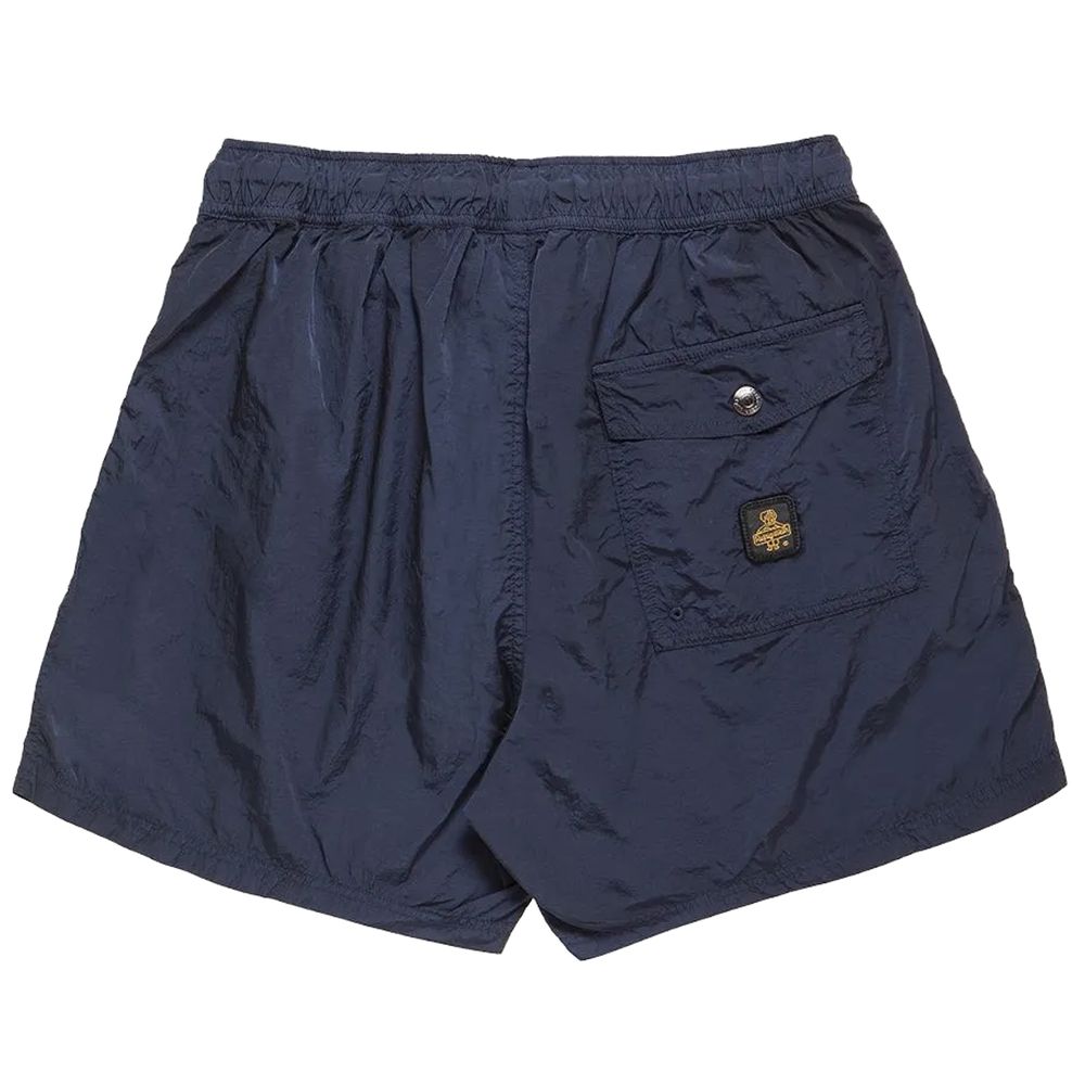 Blue Nylon Men's Swim Trunk