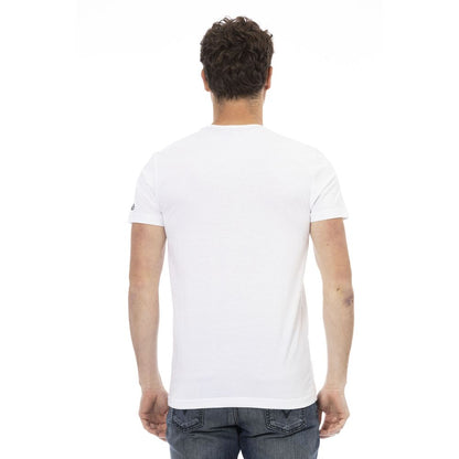 White Cotton Men T-Shirt