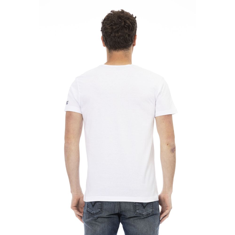 White Cotton Men T-Shirt