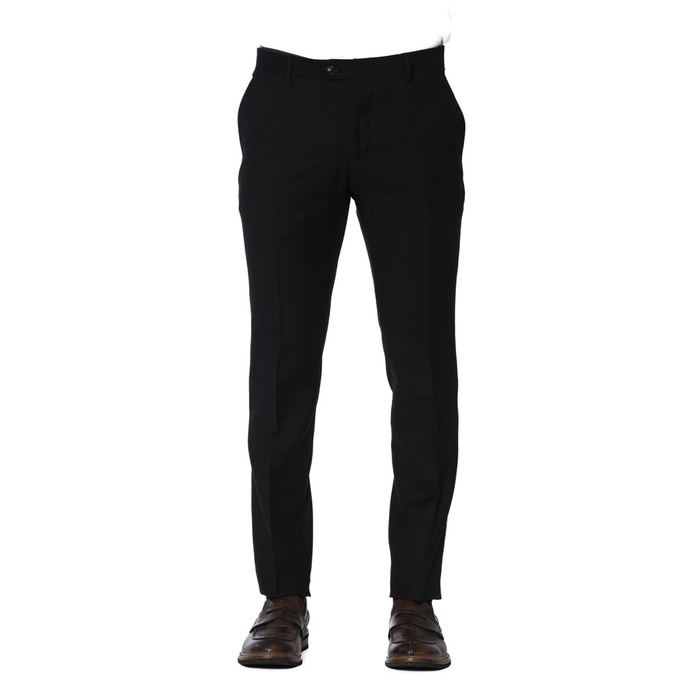 Black Wool Men's Trouser