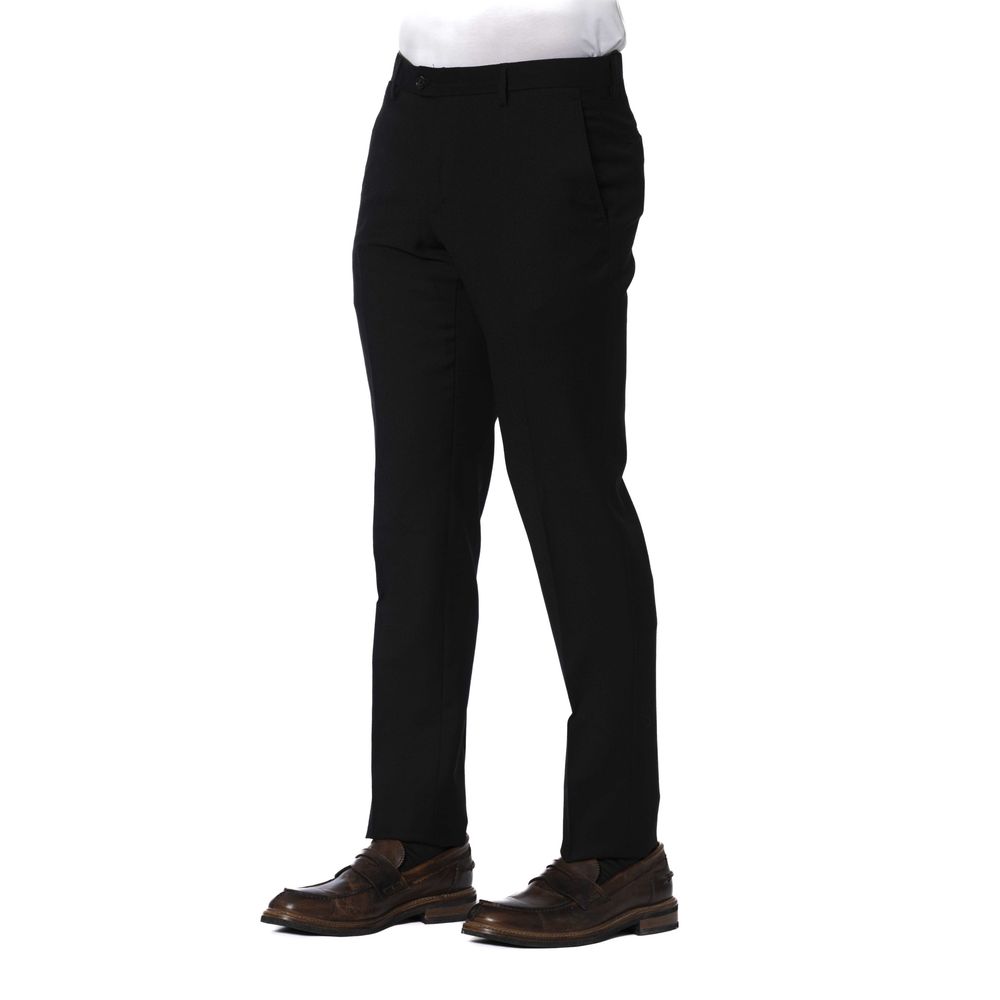 Black Wool Men's Trouser