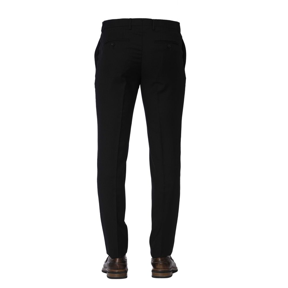 Black Wool Men's Trouser