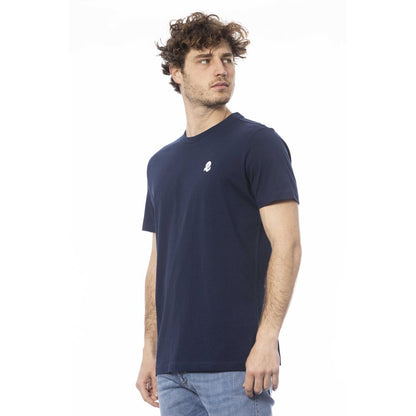 Blue Cotton Men's T-Shirt