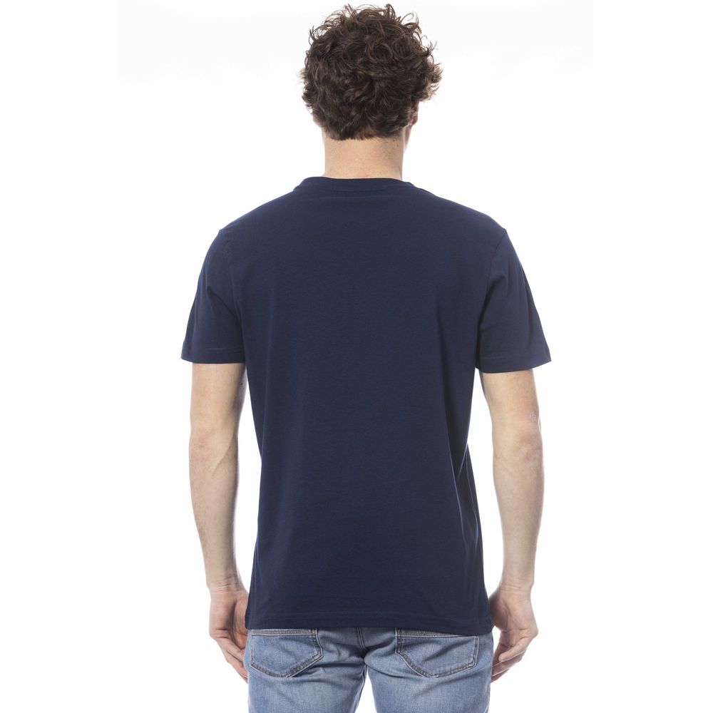 Blue Cotton Men's T-Shirt