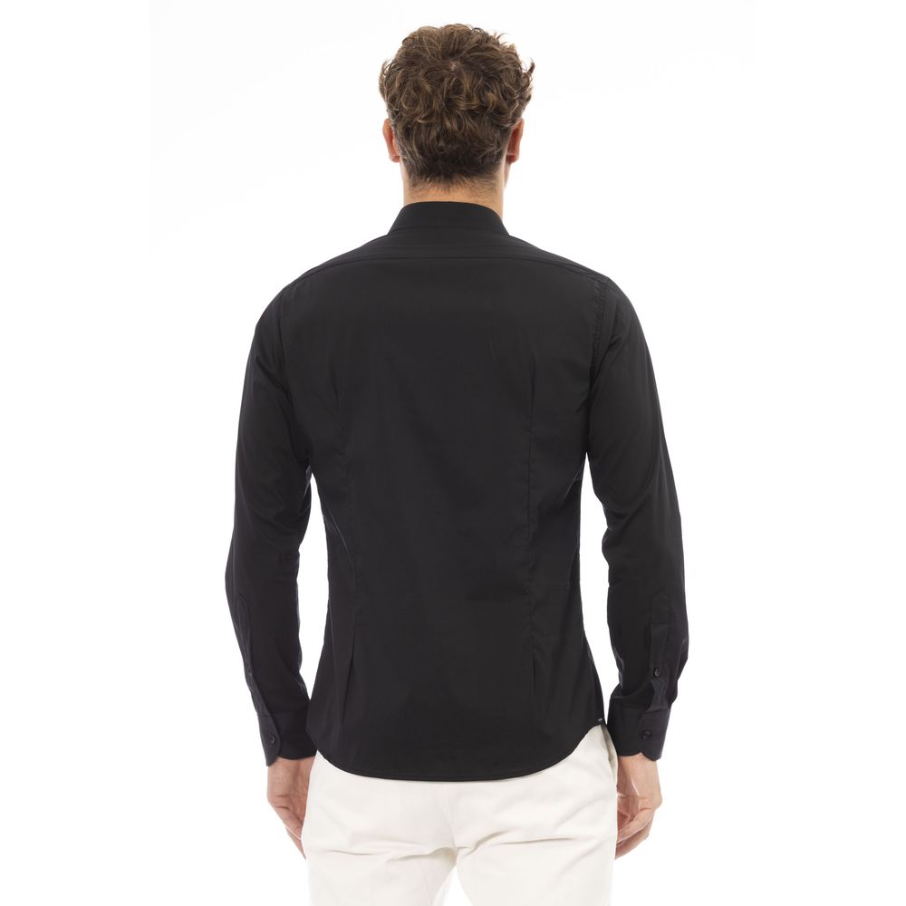 Black Cotton Men Shirt