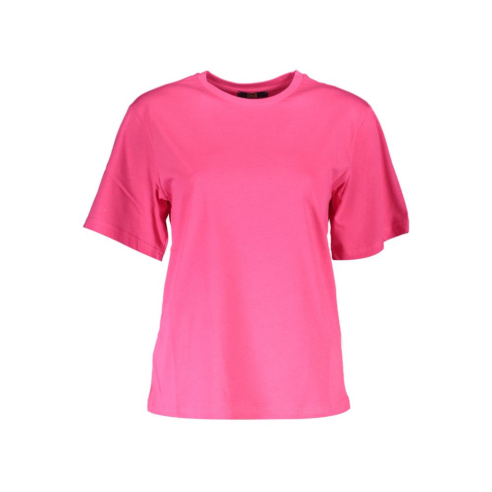 Pink Cotton Women T-Shirt