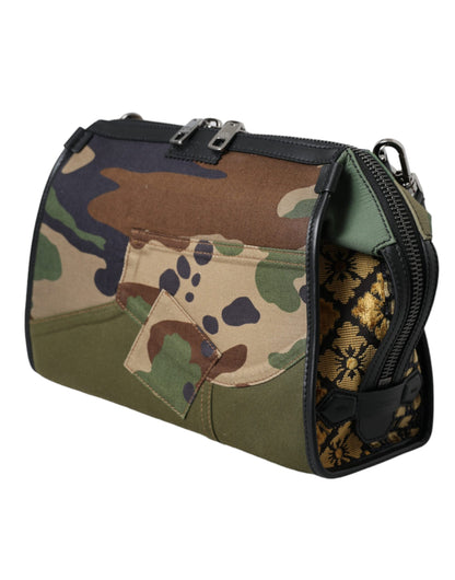 Multicolor Camouflage Patchwork Crossbody Bag