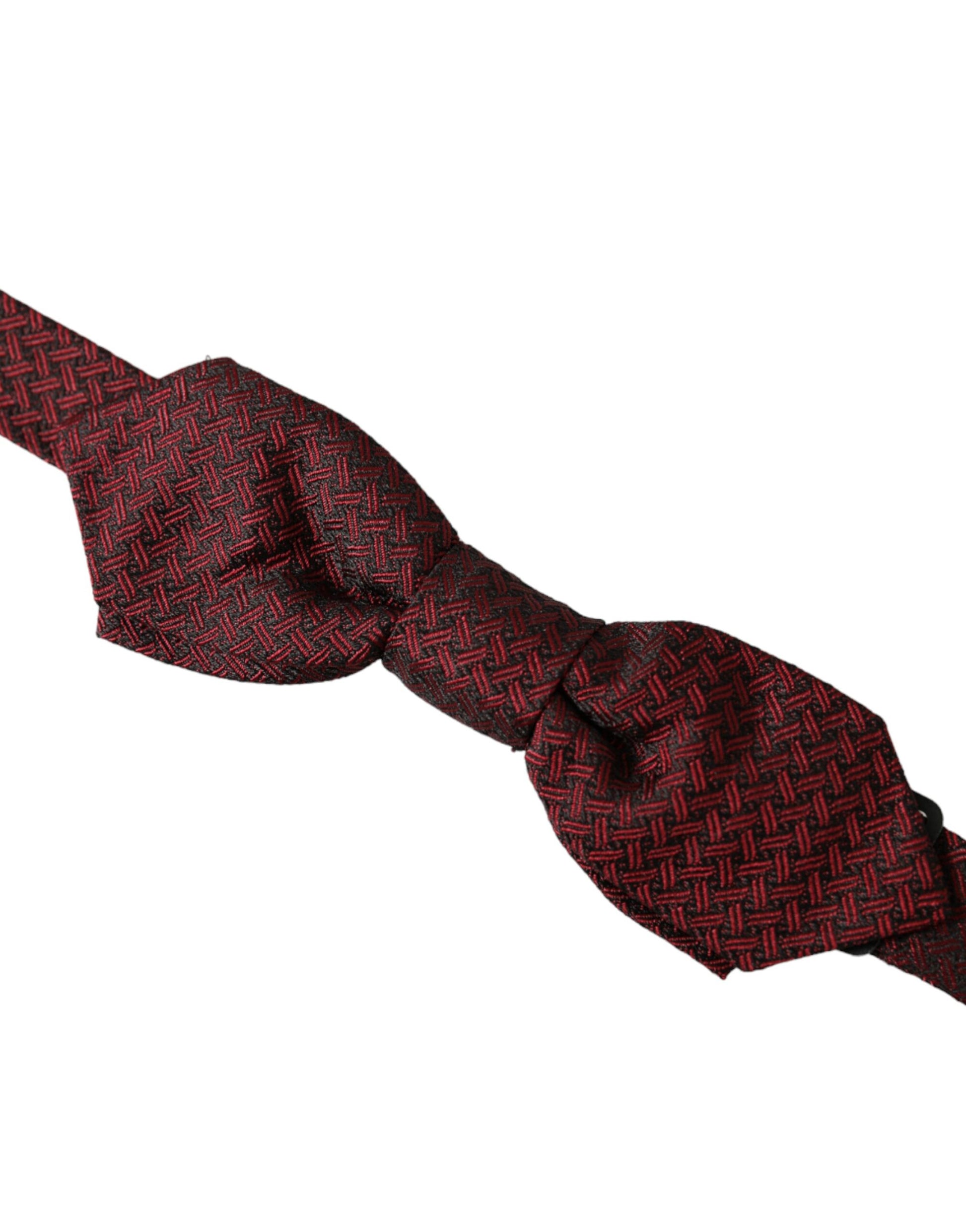 Red Silk Fantasy Adjustable Neck Men Bow Tie