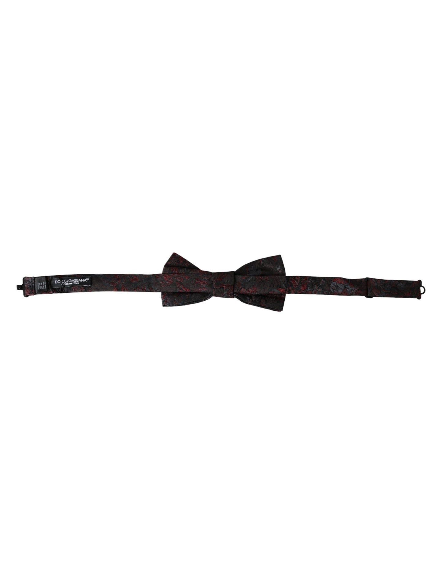 Red Black Floral Adjustable Neck Men Bow Tie