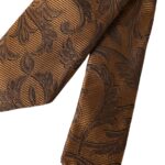 Brown Floral 100% Silk Adjustable Men Tie