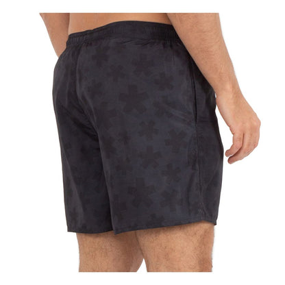 Black Polyester Men's Swim Short