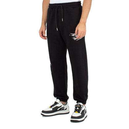 Black Cotton Men Sweatpant