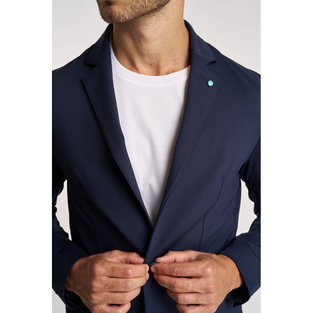 Blue Polyester Jacket