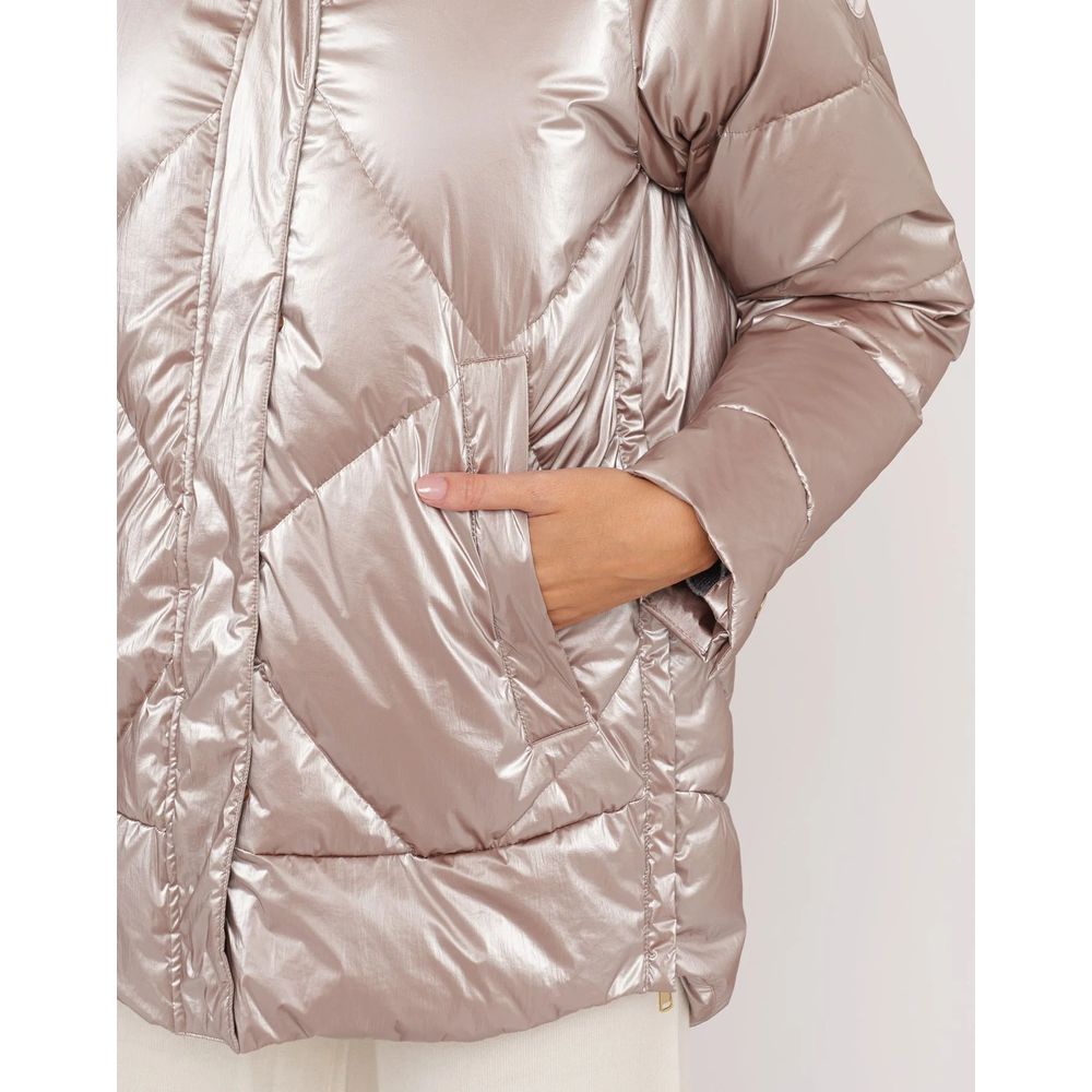 Pink Polyester Jackets & Coat