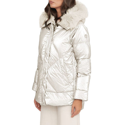 White Polyester Jackets & Coat