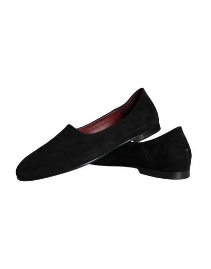 Black Suede Loafers Formal Slip On Shoes