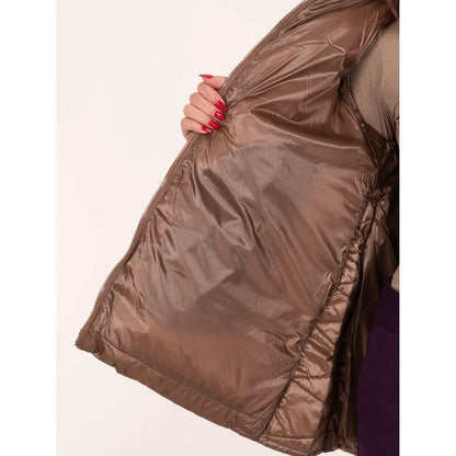 Brown Polyester Jackets & Coat