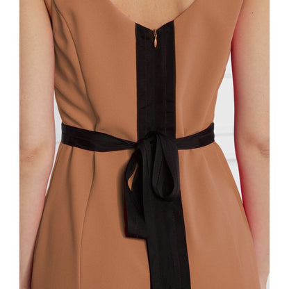 Brown Polyester Dress