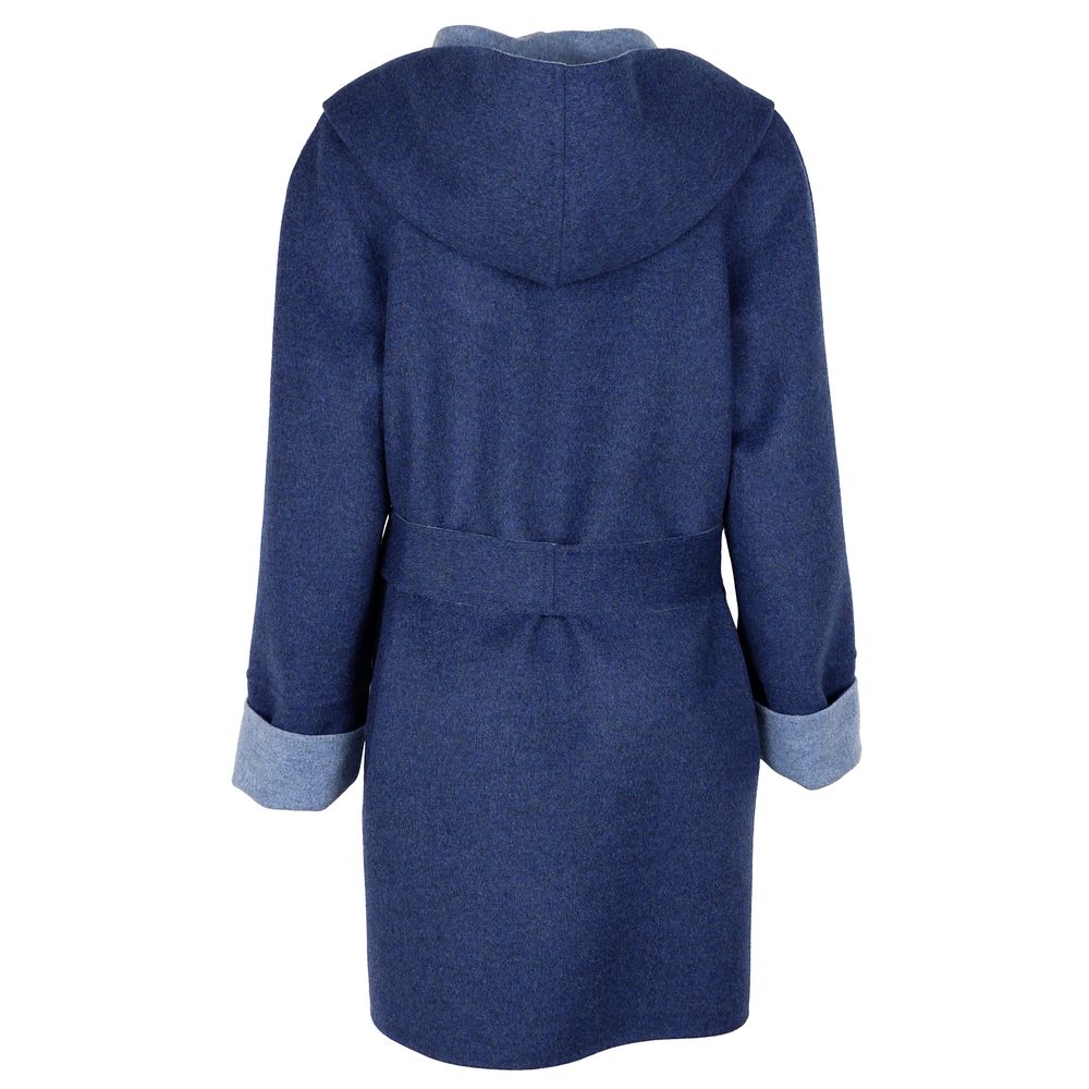 Blue Wool Vergine Jackets & Coat