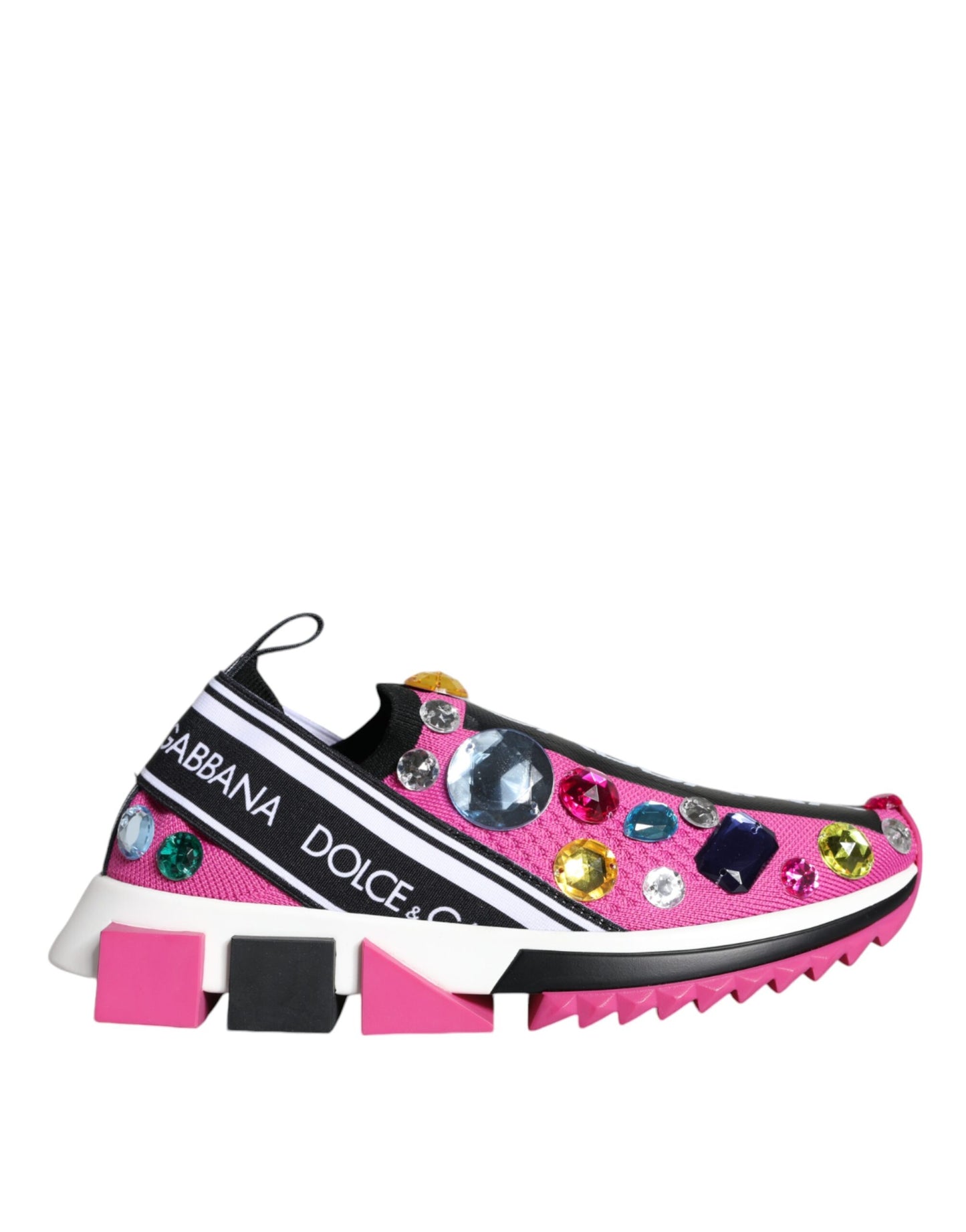 Pink Sorrento Crystals Low Top Sneakers Shoes