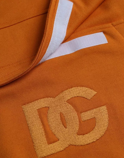 Orange Hooded Pullover Sweatshirt Sweater